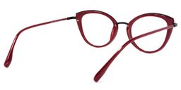 Faryn Cateye Dark-Red Glasses4