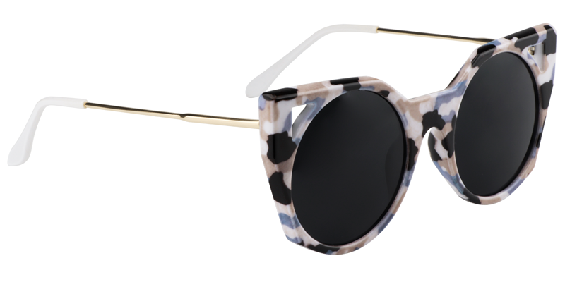 Cateye Blue-Black Sunglasses | Zeelool Sunglasses3