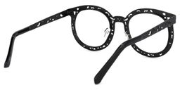 Brody Round Black Glasses4