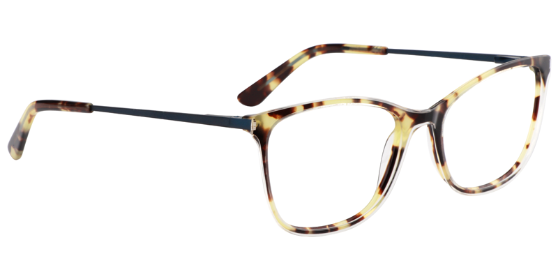 Rectangle Light Tortoise Glasses | Zeelool Eyeglasses3