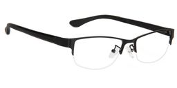 Caleb Semi-Rimless Black Glasses5