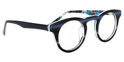 Abigail Round Dark-Blue Glasses2