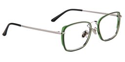 Georgia Rectangle Green Glasses3