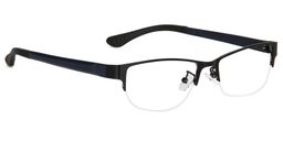 Caleb Semi-Rimless Blue-Black Glasses4