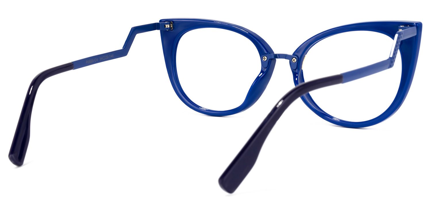 Cat Eye Blue Glasses | Zeelool Glasses4