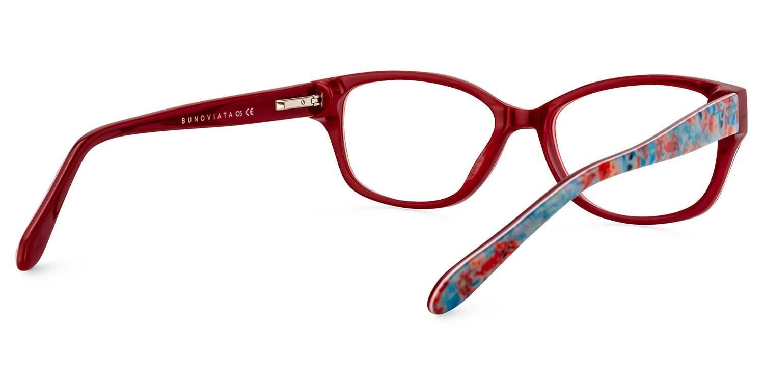 Rectangle Red Glasses | Zeelool Glasses4