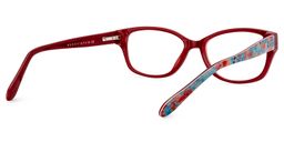 Clemence Rectangle Red Glasses4