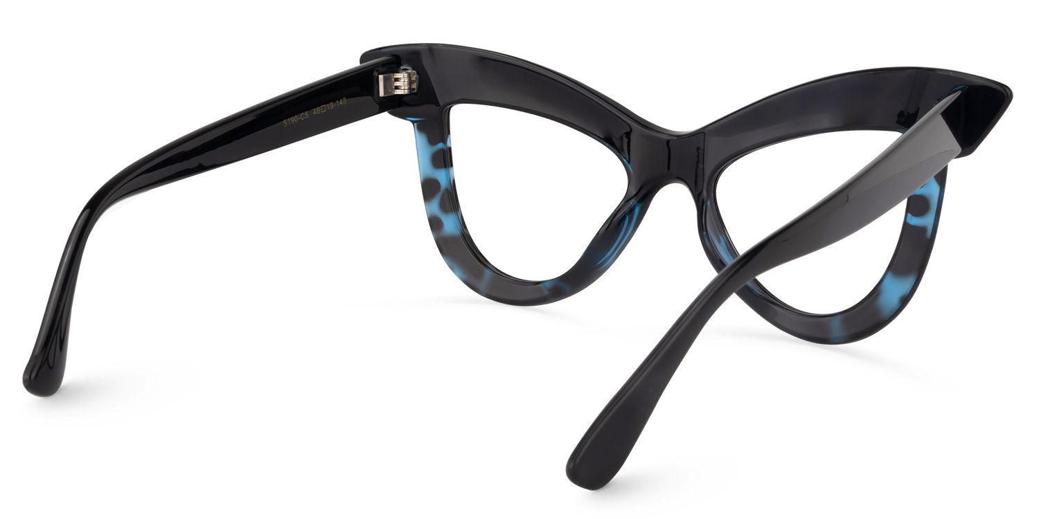 Cat Eye Blue-Tortoise Glasses | Zeelool Glasses4