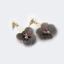 Vintage Petal Shaped Gray Earrings Vintage Petal S1