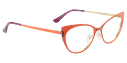 Geraldine Cateye Living Coral Glasses 3