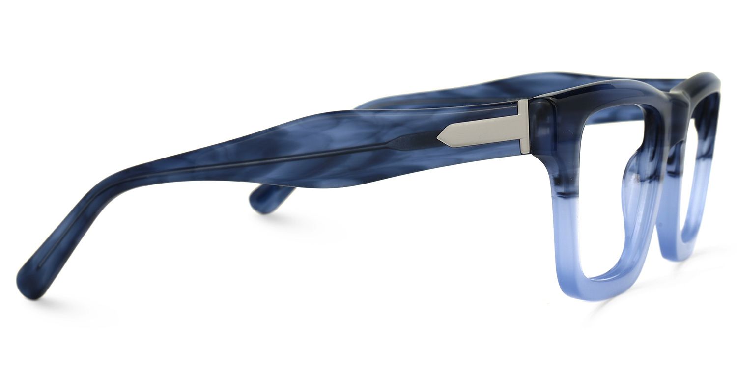 Rectangle Light Blue Glasses2