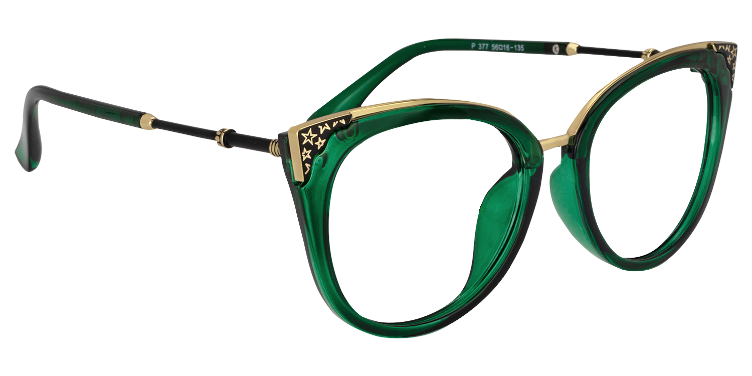 Cat Eye Dark Green Glasses | Zeelool Glasses2