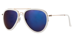 Adair Aviator White Sunglasses2