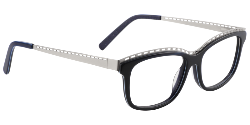 Rectangle Dark Blue Glasses3
