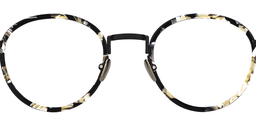 Tamara Round Black & Clear Glasses5