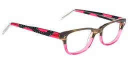Samantha Rectangle Bright Pink Glasses3