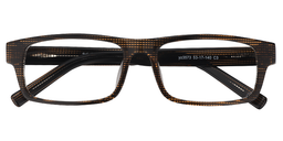 Vivian Rectangle Black-Gold Glasses1