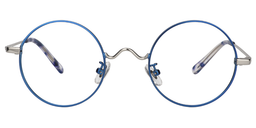 Ursula Round Blue Glasses0