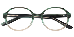 Silvia Oval Green Glasses1