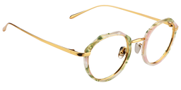 Erin Geometric Pink&Green Glasses4