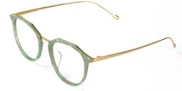 Amanda  Geometric Green Glasses2
