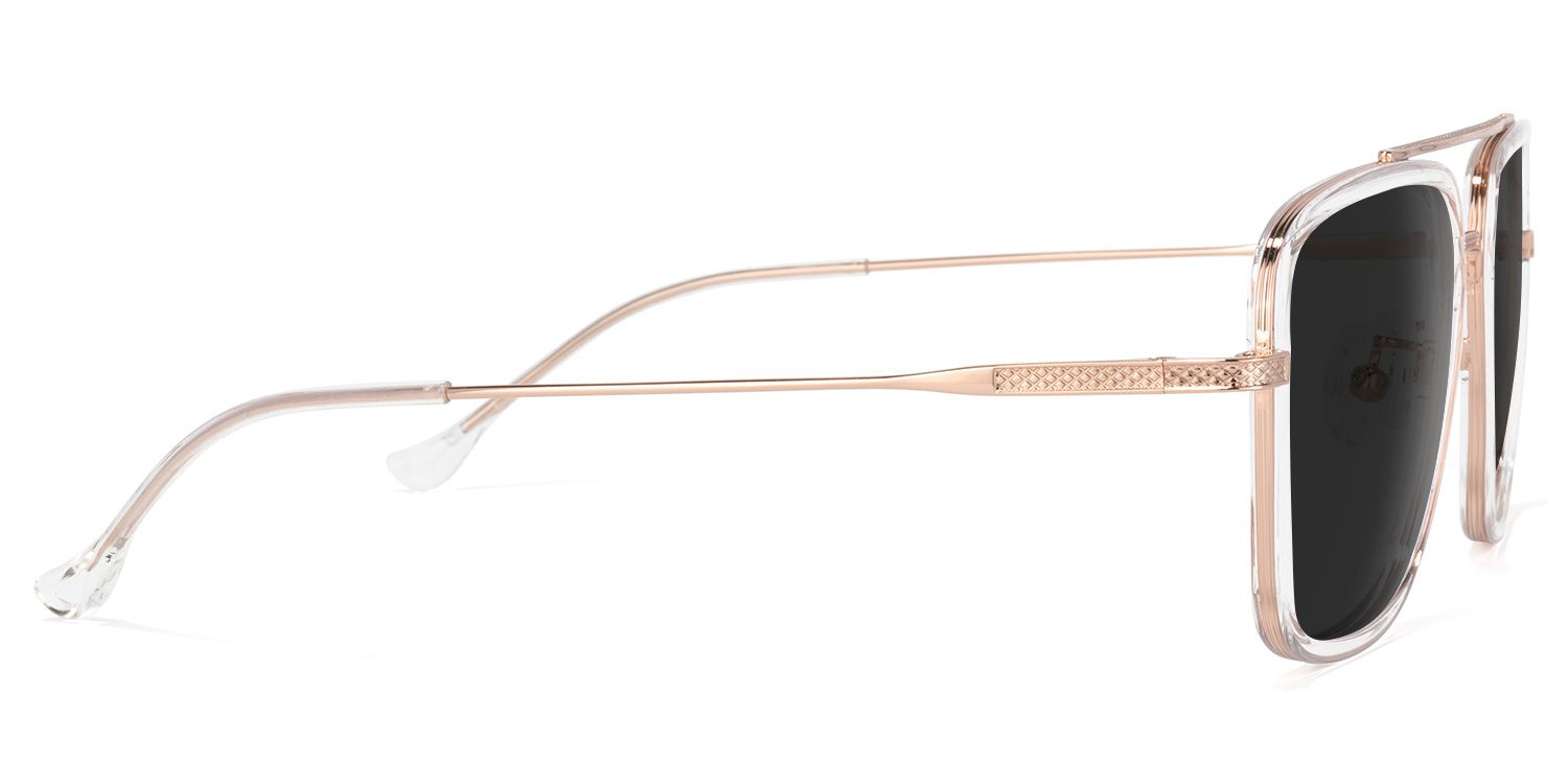 Nayeli Clear Aviator Polarized Sunglasses for Driving | ZEELOOL3