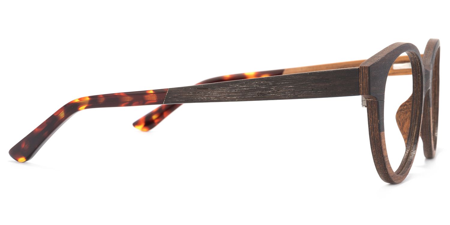 Round Wood Glasses | Zeelool Glasses3