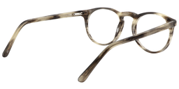 Angela Round Striped Glasses5