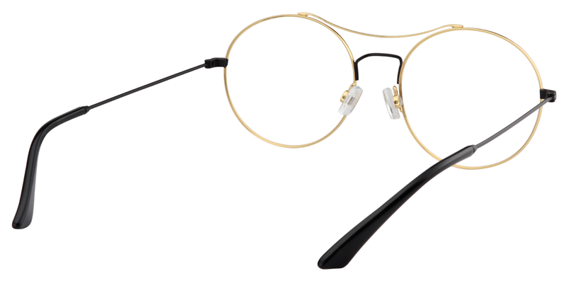 Aviator Black-Gold Glasses | Zeelool Eyeglass Frames5