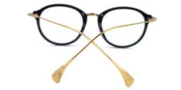 Celeste Round Black-Gold Eyeglasses6