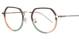 Matthew Geometric Green-Orange Glasses2