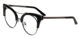 Madeline Cat Eye Black Glasses3