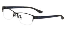 Caleb Semi-Rimless Blue-Black Glasses3