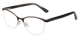 Deirdre Half Rim Black Glasses2