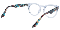 Ariel Round Translucent Blue Glasses5