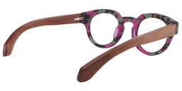 Aviva Round Bright Pink Glasses5