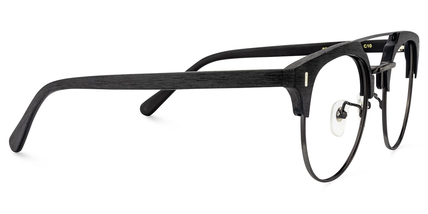 Aviator Black Glasses | Zeelool Glasses3