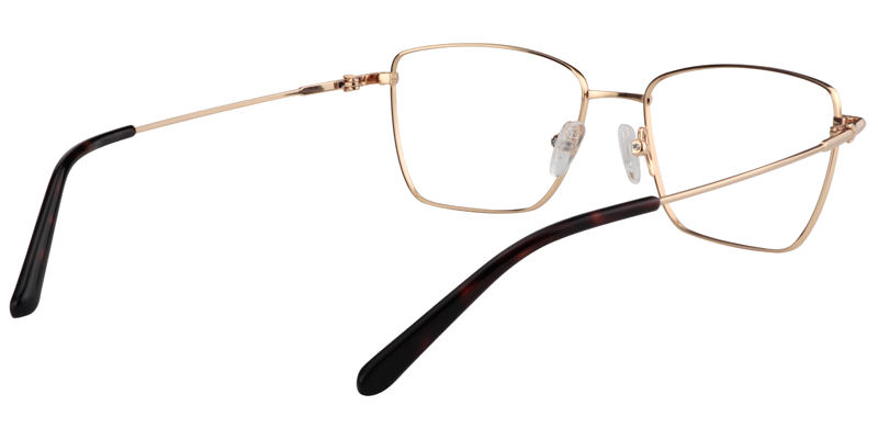 Rectangle Gold Glasses | Zeelool Eyeglass Frames5