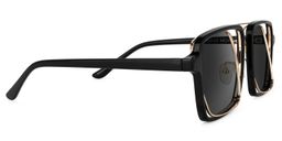 Nellie Black-Gold Aviator Sunglasses3