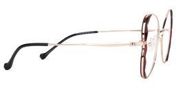 Edith Geometric Dark-Red Glasses3