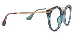 Quentina Round Blue Glasses3