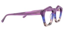 Flores Geometric Purple-Gray Glasses3