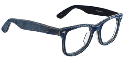 Mike Rectangle Blue Glasses 4