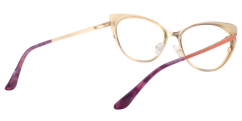 Cateye Living Coral Glasses | Zeelool Eyeglass Frames5