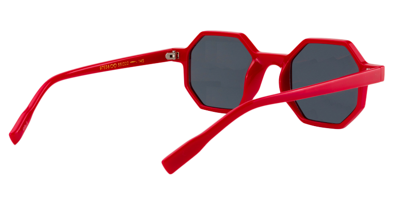 Geometric Red Sunglasses | Zeelool Sunglasses5