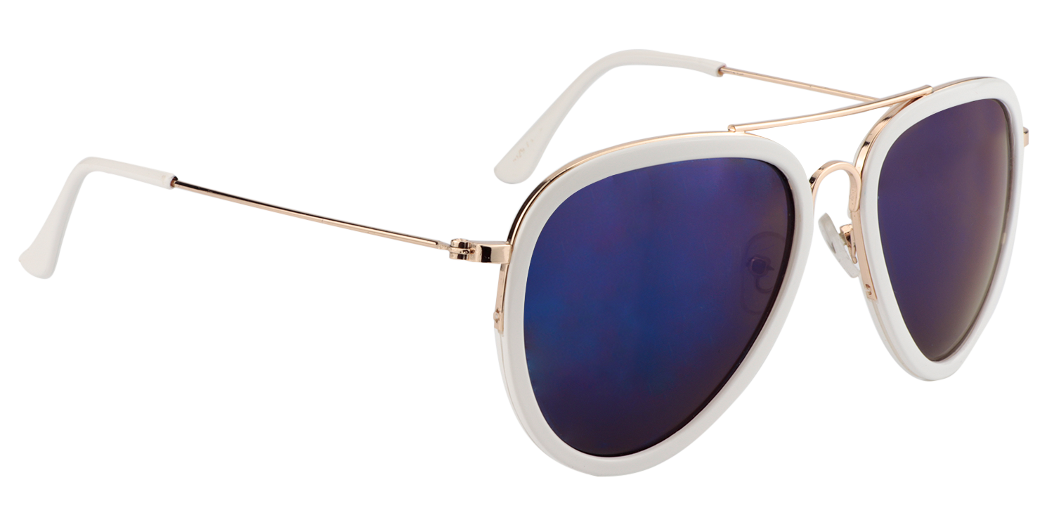 Aviator White Sunglasses | Zeelool Sunglasses3