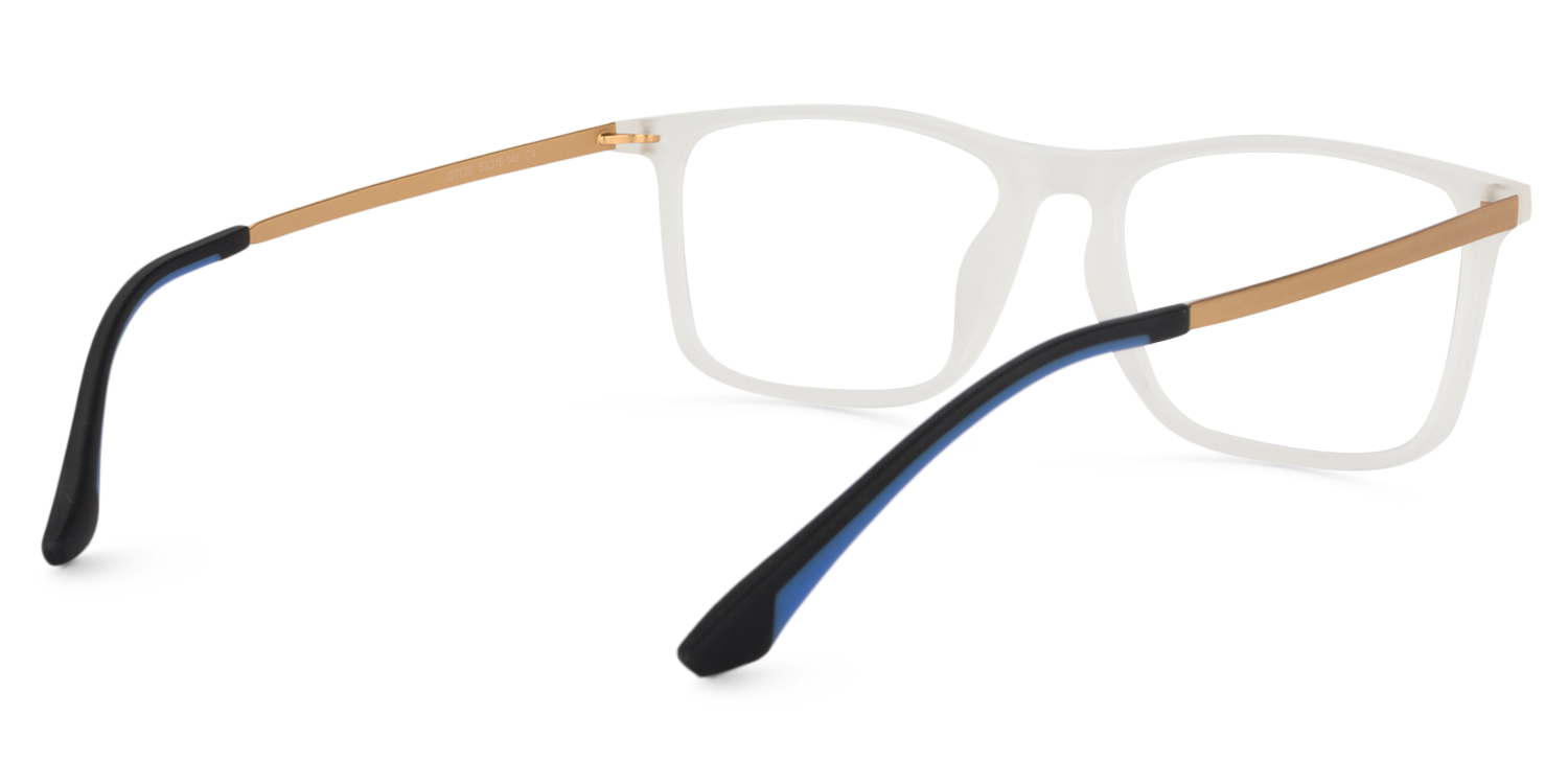 Rectangle White Glasses | Zeelool Glasses5
