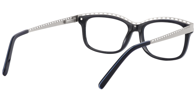 Rectangle Dark Blue Glasses5