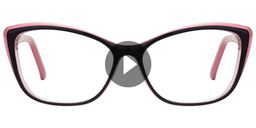 Fidelia Cat Eye Black Glasses0