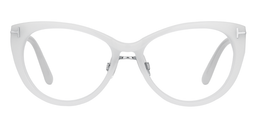 Christine Cat Eye White Glasses0